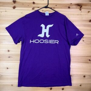 Hoosier Racing Tires T-Shirt Mens Large Purple Short Sleeve Tee Shirt
